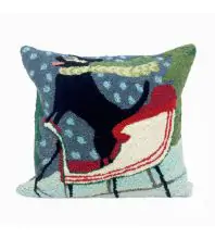 Trans Ocean Pillow Frontporch Animal 100% Polyester Hand Tufted 1564